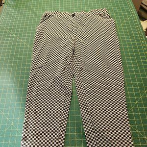 Betabrand XL Petite Catstooth Straight-Leg Yoga Dress Pant